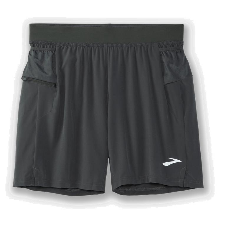 Brooks Sherpa 7 2-In-1 Hardloopshorts voor Heren Donker/ Grijs (GYPOW-1468)